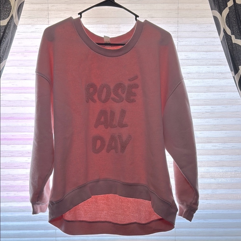 Pink 'Rosé All Day' Sweatshirt